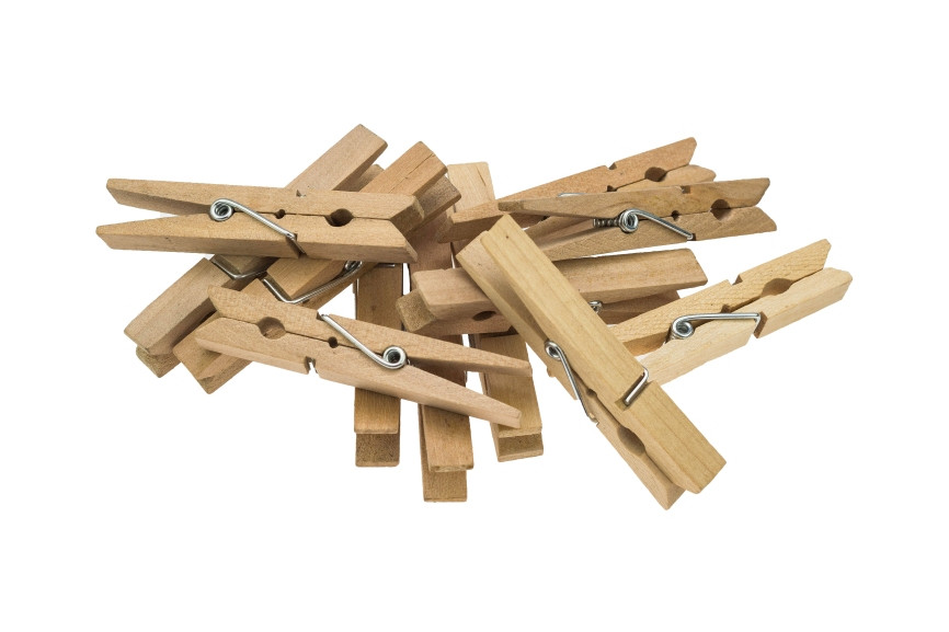 Klamerki ozdobne drewniane naturalne 7,2cm 12szt Brewis